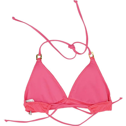 Neon Pink Solid Swim Top