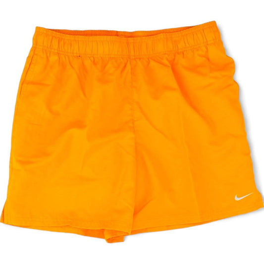 Neon Orange Solid Swim Shorts