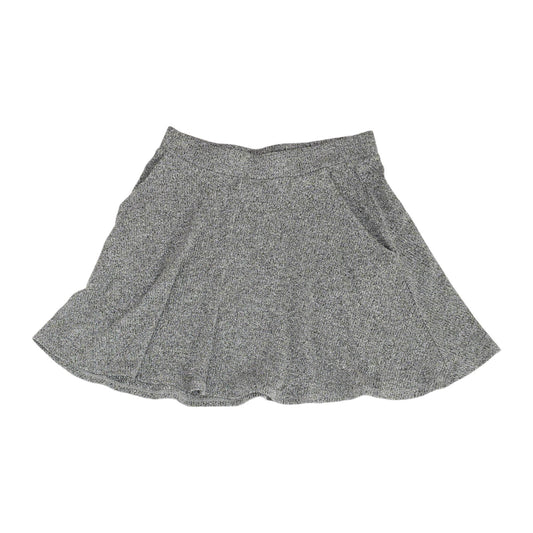 Gray Solid Mini Skirt