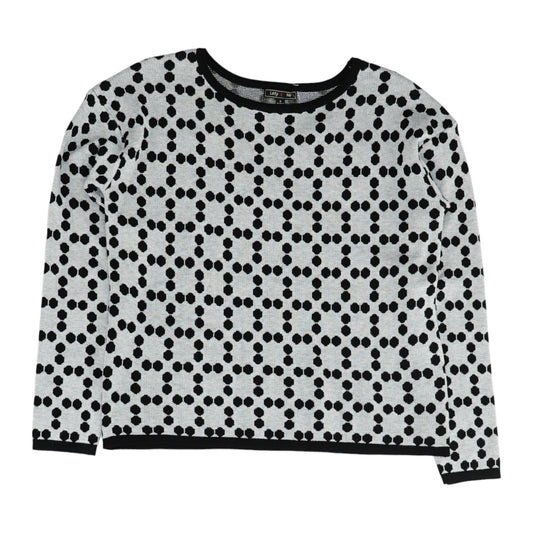 Gray Polka Dot Crewneck Sweater