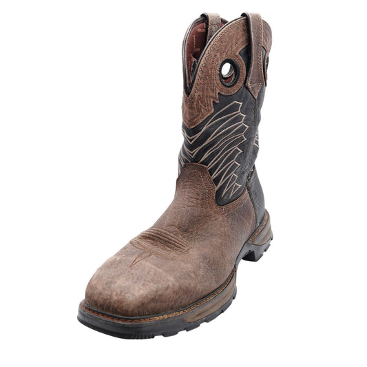 Square Toe Brown Leather Western Boots
