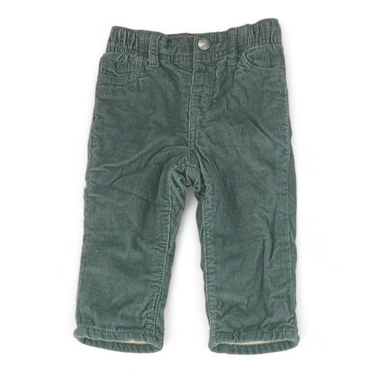 Green Solid Five Pocket Pants