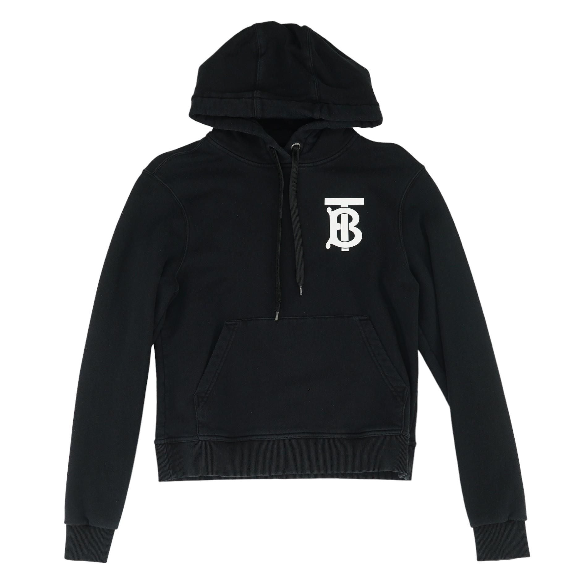 Black TB Monogram Motif Hoodie – Unclaimed Baggage