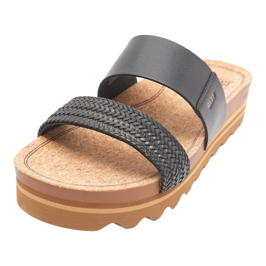 Vista Black Casual Slide Sandals