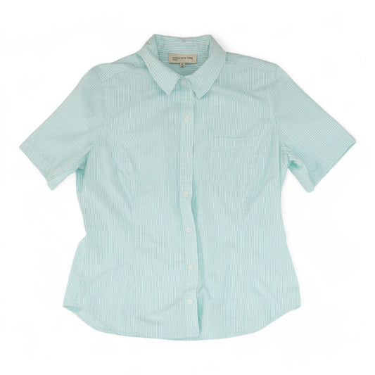Turquoise Striped Button Down