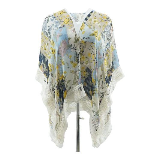 Multi Floral Poncho Sweater