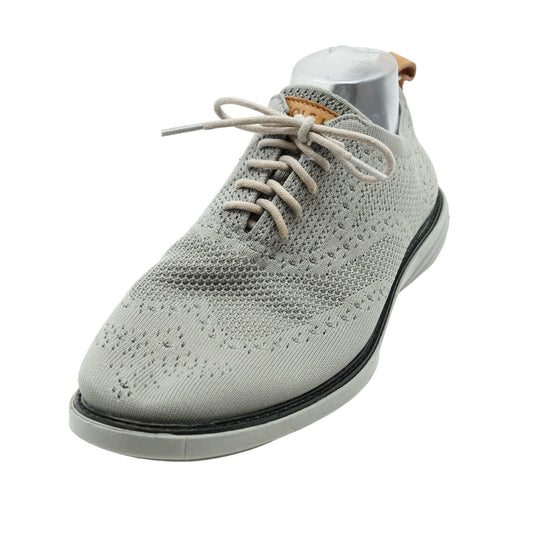 Gray Textile Lace Up Shoes