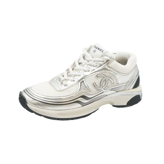 Silver CC Runner Sneaker in Laminate