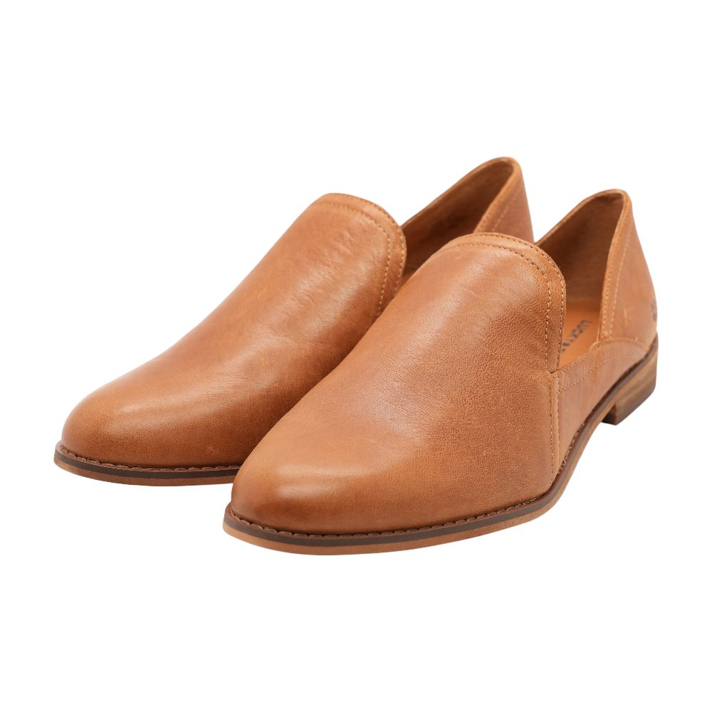 Casual Flat Shoes Brown Faux Leather Loafer Shoes