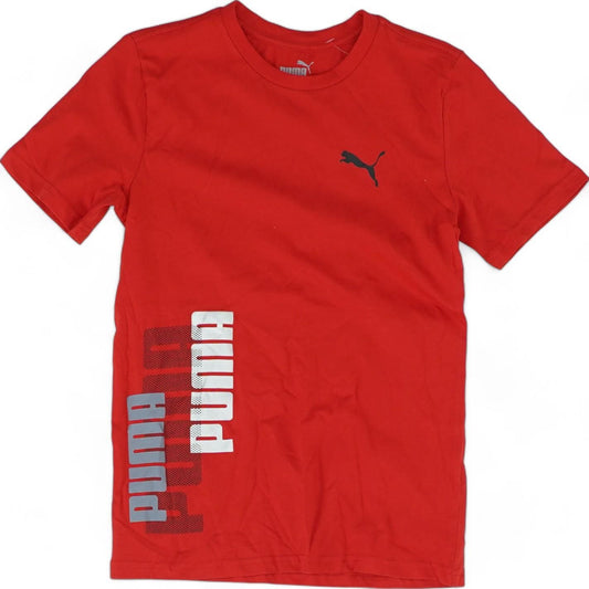 Red Solid Crewneck T-Shirt