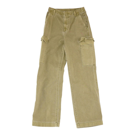Green Solid Cargo Pants