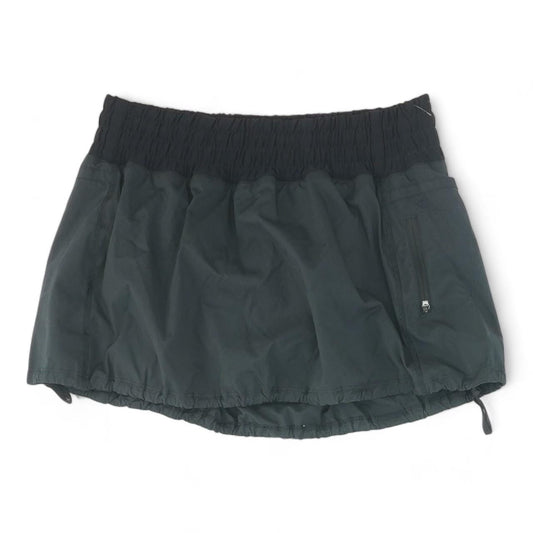 Gray Solid Skort Skirt