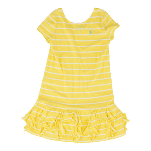 Yellow Striped Midi Dress