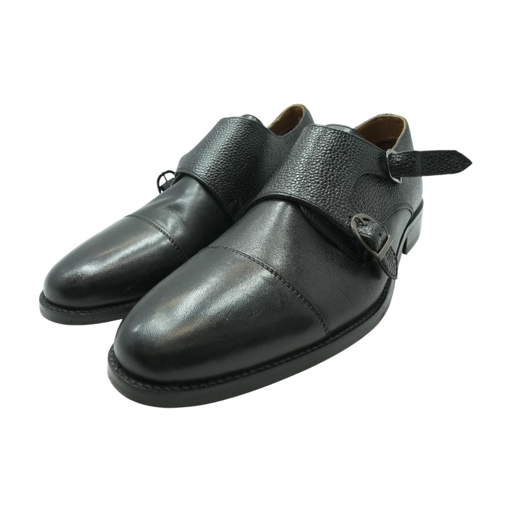 Black Leather Monk Strap Dress Shoes – Unclaimed Baggage