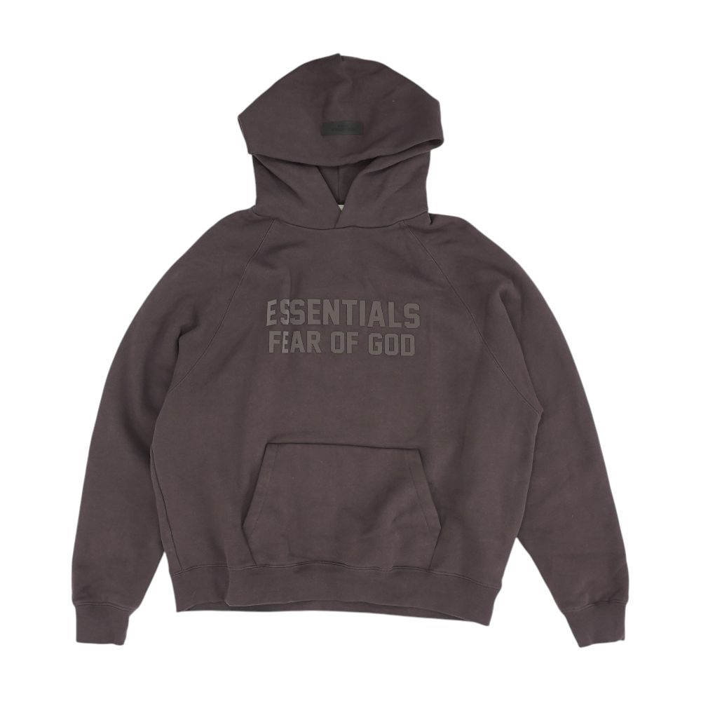 Fleece Hoodie Dark Brown Essentials Hoodie Dark Brown Essentials