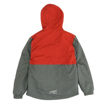 Red Color Block Puffer Jacket