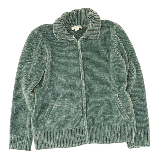 Teal Solid Cardigan Sweater