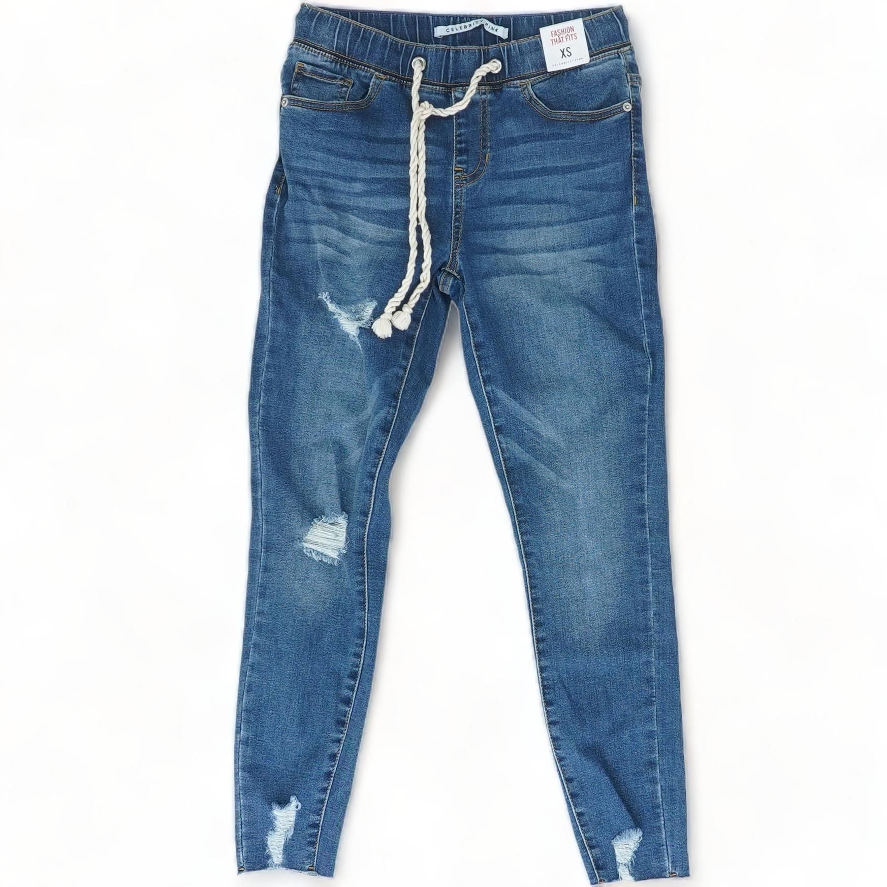 Blue Solid High Rise Skinny Leg Jeans – Unclaimed Baggage