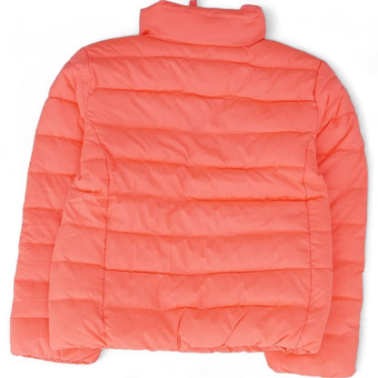 Peach Solid Puffer Jacket
