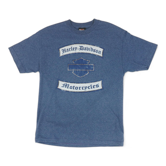 Blue Solid Crewneck T-Shirt