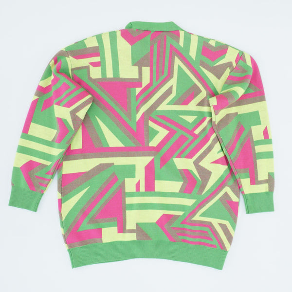 Multi Geometric Cardigan Sweater Unclaimed Baggage