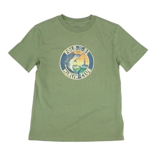 Green Solid Crewneck T-Shirt