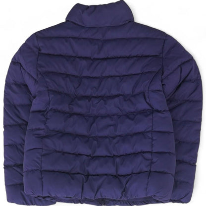 Purple Solid Puffer Jacket