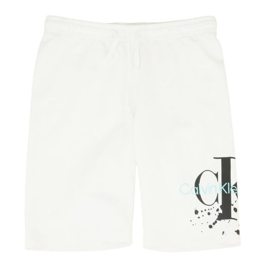 White Solid Active Shorts