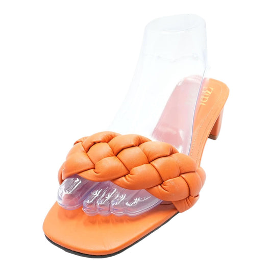 Orange Casual Slide Sandals