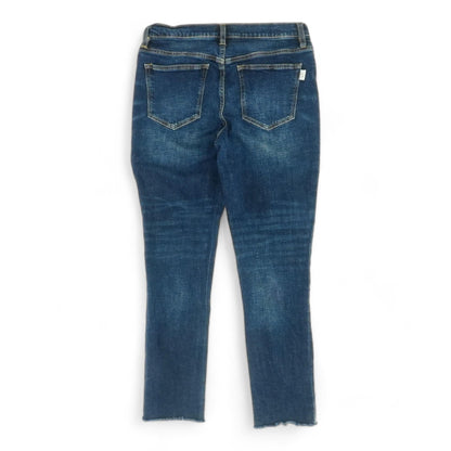 Blue Solid Relaxed Taper Jeans