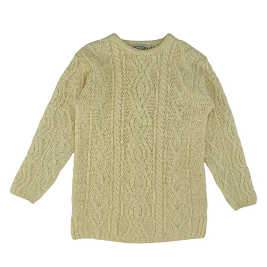 Ivory Solid Crewneck Sweater