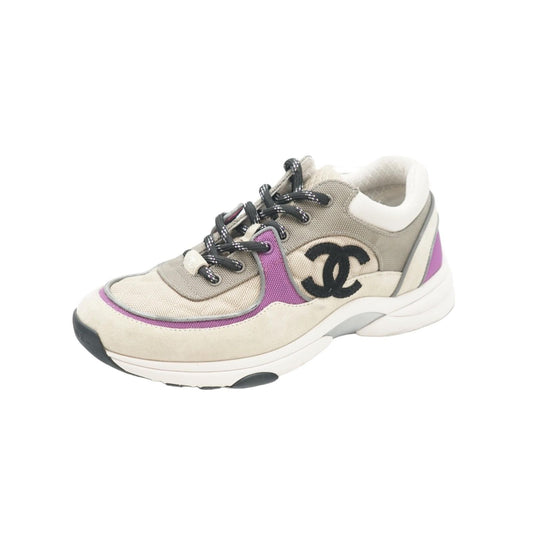 Purple/Beige Sneakers in Suede