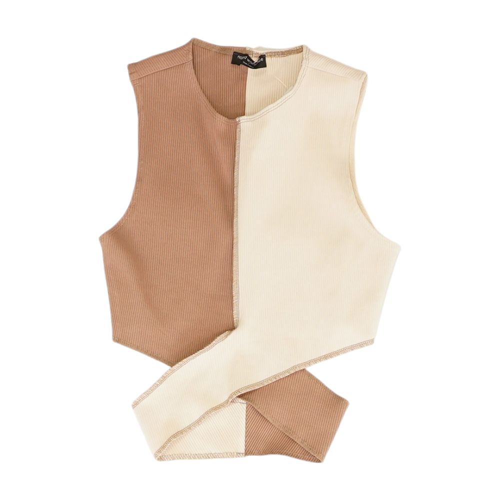 CLOUDY KNIT COLOR BLOCK TOP main image 0
