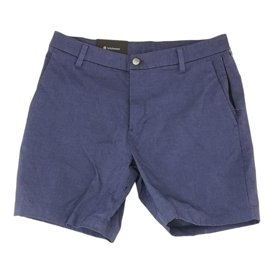 Blue Solid Chino Shorts