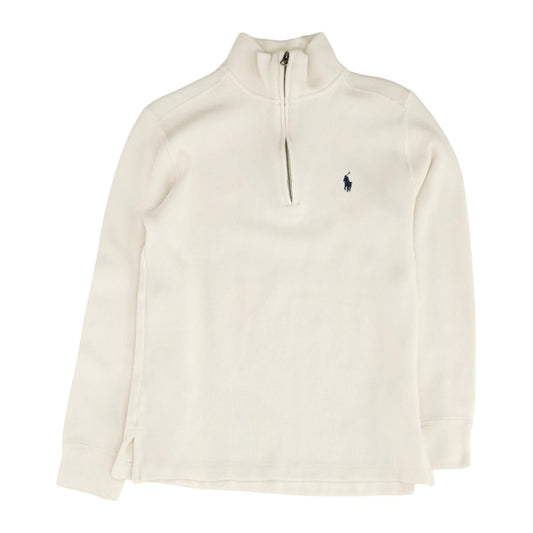 Ivory Solid 1/4 Zip Pullover