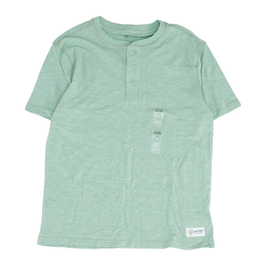 Green Solid Henley T-Shirt