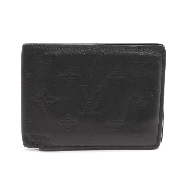 Louis Vuitton Black Leather LV Envelope Carryall Clutch Bag at