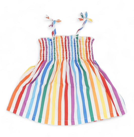 Multi Striped Midi Dress