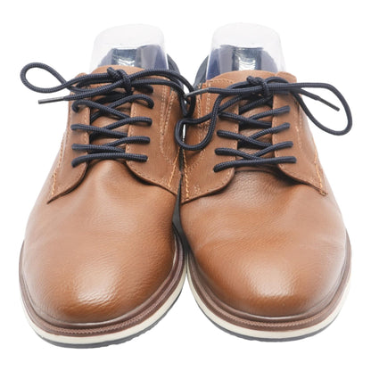 Shumen Brown Synthetic Lace Up Shoes