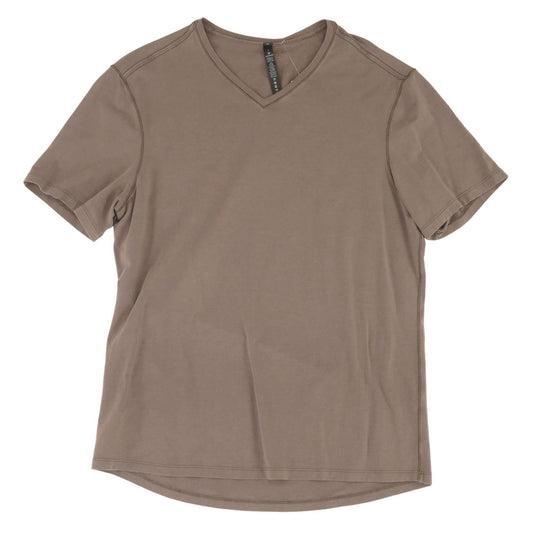 Brown Solid V Neck T-Shirt