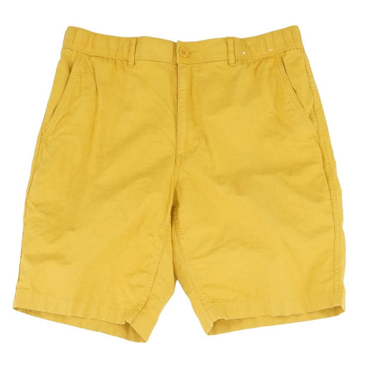 Yellow Solid Chino Shorts