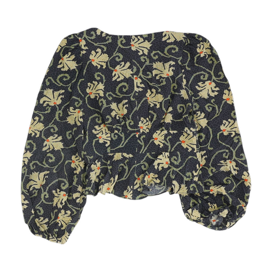 Hover Black Floral Blouse