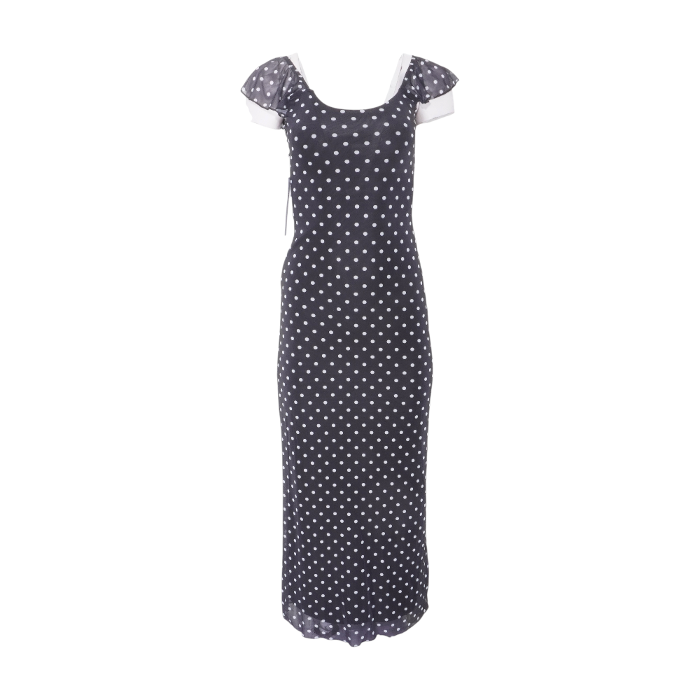 princess polly black maxi dress Polka Dot – Unclaimed Baggage lace trim at the White V Neck Dresses black draped turtleneck dress Pre-Set Configuration:3pcs Set