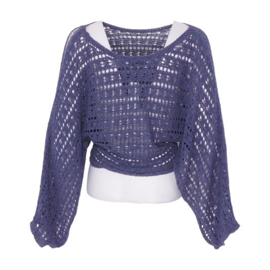 Hover Zara Blue Pullover Sweater – Image 2