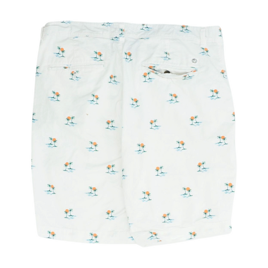 Hover White Graphic Chino / Khaki Shorts