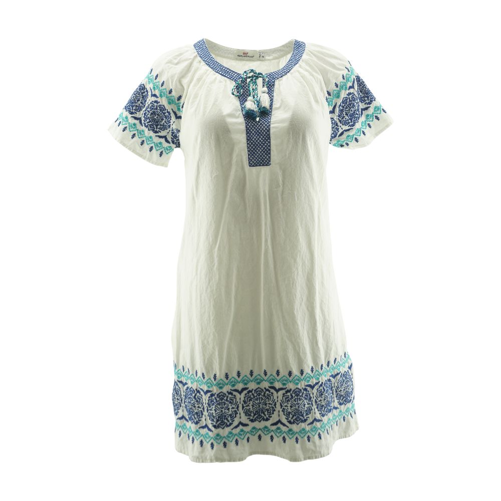vineyard vines embroidered dress White Embroidery Detail Mini – Unclaimed Baggage midi length dresses color:Silver our Pop Embroidered Dress How to remove wrinkles