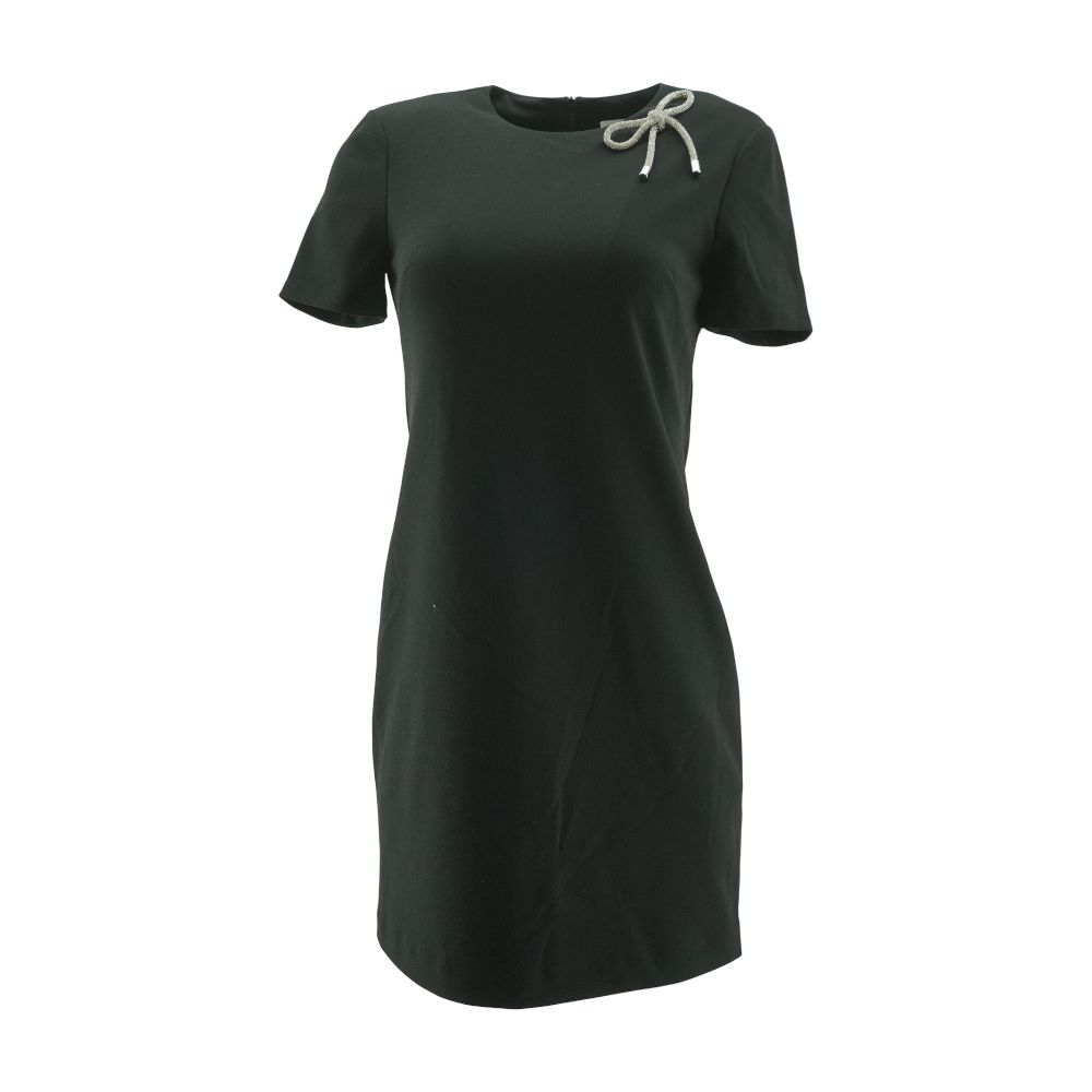 eliza mini dress black Size:Confident price_$0-$50 Two Tone Mini Dress Draped skirt panel