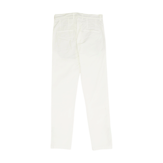 Hover White Regular Pants