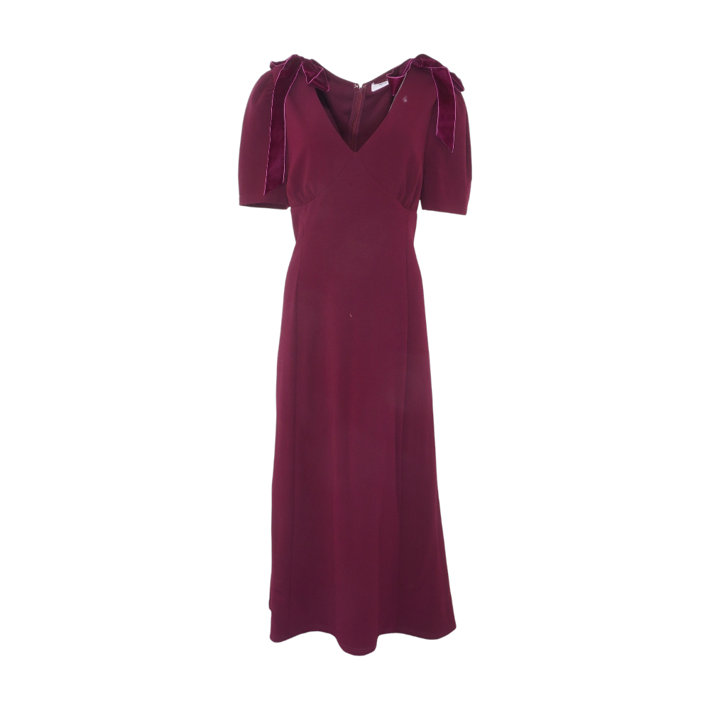 astr the label burgundy dress Maxi Jewel Neckline Marys Bridal MQ2138 Pannier Women's size:Custom order Andreea cut silhouette skims the