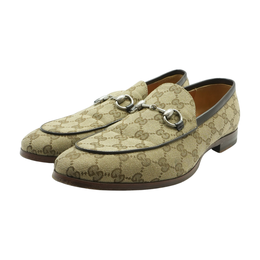 Gucci Canvas Moccasin, Beige Gucci GG Supreme Canvas Loafers - Beige | 431467KY980  main image 3